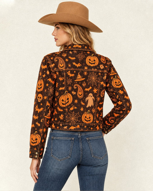 Pumpkin Prairie Orange RB-JKT01 – Back View – Riley – Orange, Brown
