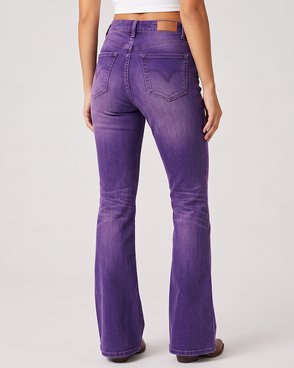 Purple Sage Trail Bootcut Jeans – Back View – Riley – purple