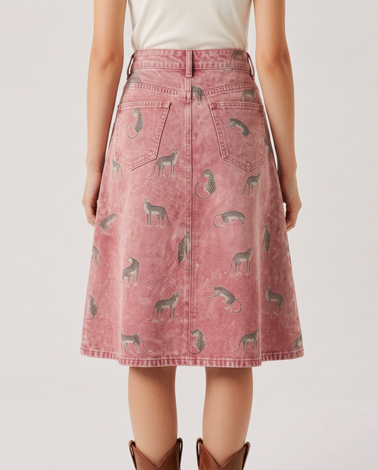 Prairie Cheetah RB-SKT03 – Back View – Riley – Pink Wash
