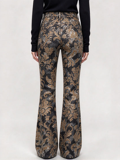 Outlaw Trail Paisley Flare Jeans