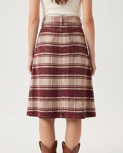 Beige Stripes RB-SKT03 – Back View – Jessie – Beige