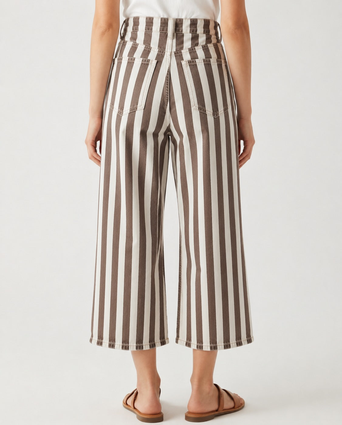 Canyon Stripe Brown RB-BOT24 – Back View – Riley – Brown, Cream
