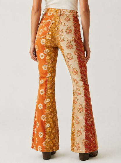 Desert Bloom Terracotta RB-BOT04 – Back View – Riley – Terracotta, Cream, Mustard