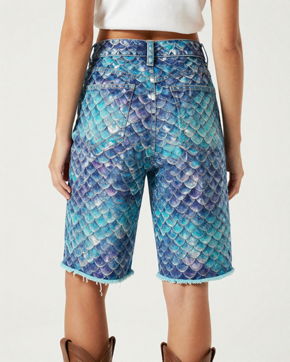 Mermaid Scale RB-BOT08 – Back View – Jessie – Indigo / Silver
