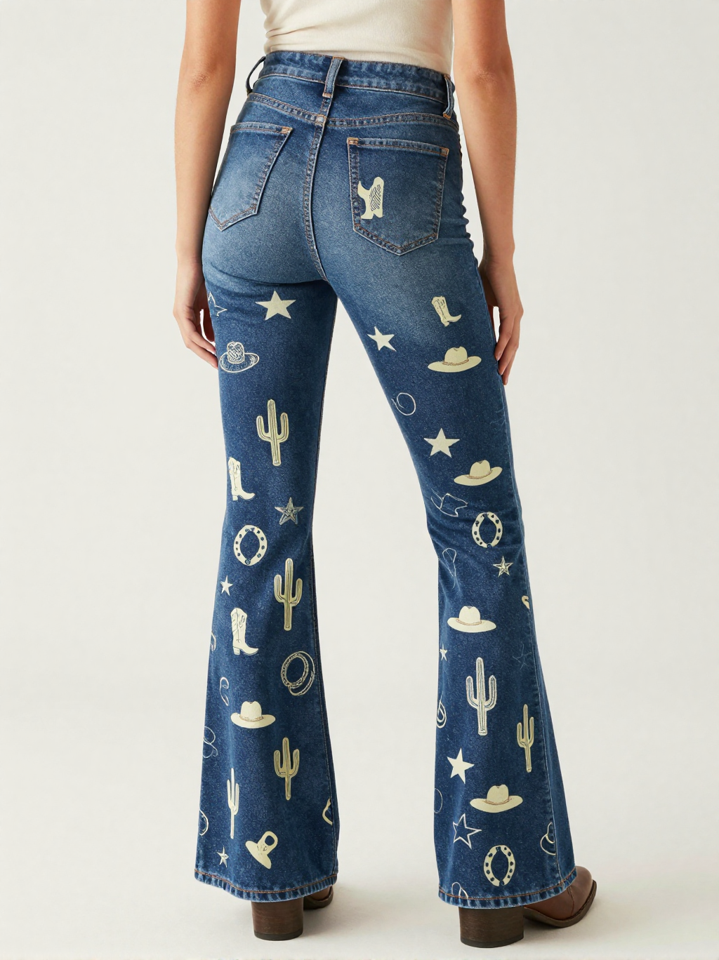 Cowgirl Toss Cool RB-BOT04 – Back View – Jessie – Navy / Pink / Cream