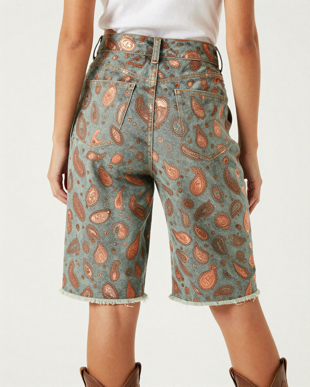 Hammered Copper Paisley RB-BOT08 – Back View – Jessie – Copper / Bronze