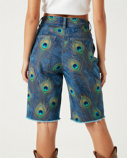 Peacock Plume RB-BOT08 – Back View – Jessie – Indigo / Teal