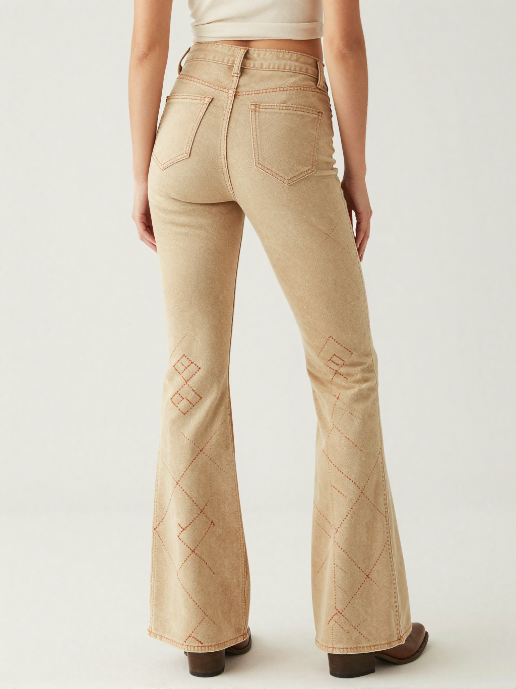 Saddle Stitch RB-BOT04 – Back View – Jessie – Rust / Natural Tan