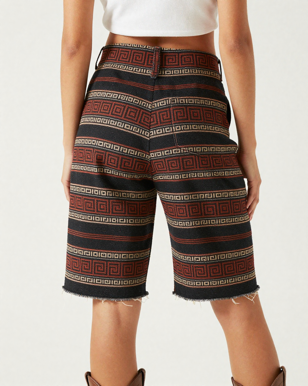 Obsidian Rust Key Pattern RB-BOT08 – Back View – Jessie – Red