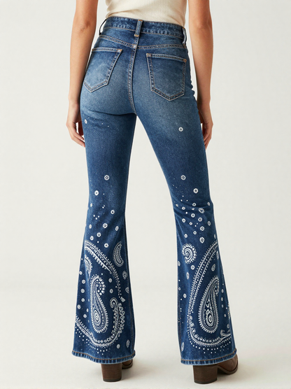 Midnight Navy Bandana RB-BOT04 – Back View – Jessie – Navy / White
