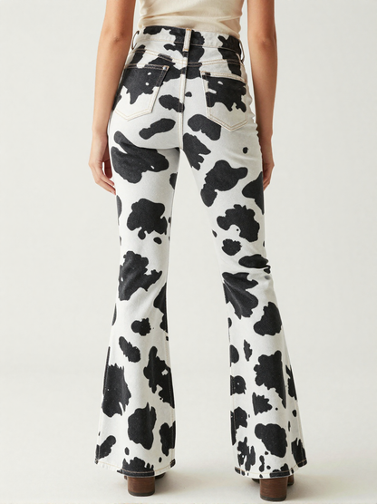 Black Cow Bold RB-BOT04 – Back View – Jessie – Black / White