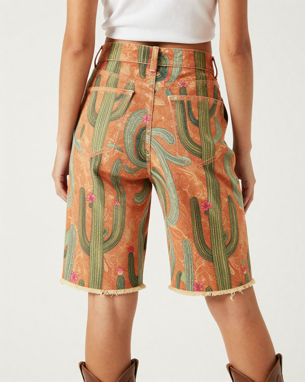 Cactus Whiplash RB-BOT08 – Back View – Jessie – Burnt Orange / Green