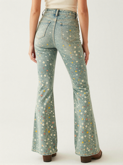 Wildflower Scatter RB-BOT04 – Back View – Jessie – Multi / Sage