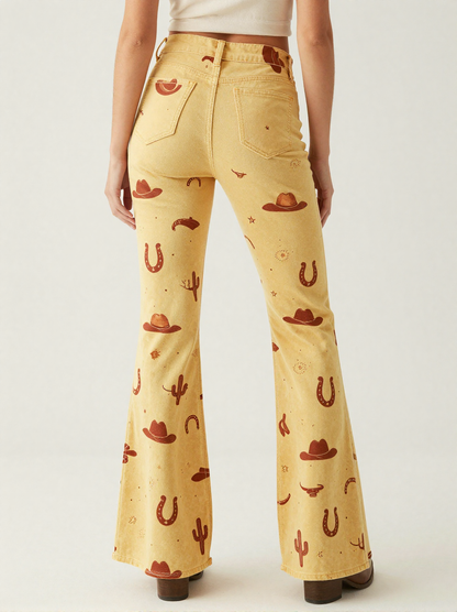 Sunshine Rodeo RB-BOT04 – Back View – Jessie – Gold / Brown / Cream