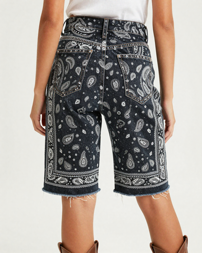 Black Bandana RB-BOT08 – Back View – Jessie – Black / Cream