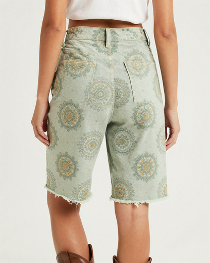 Radial Mandala Paisley RB-BOT08 – Back View – Jessie – Sage / Cream