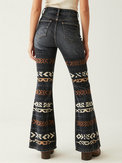 Arrow Path RB-BOT04 – Back View – Jessie – Cream / Sienna / Black