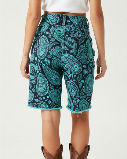 Wireframe Outline Paisley RB-BOT08 – Back View – Jessie – Midnight / White