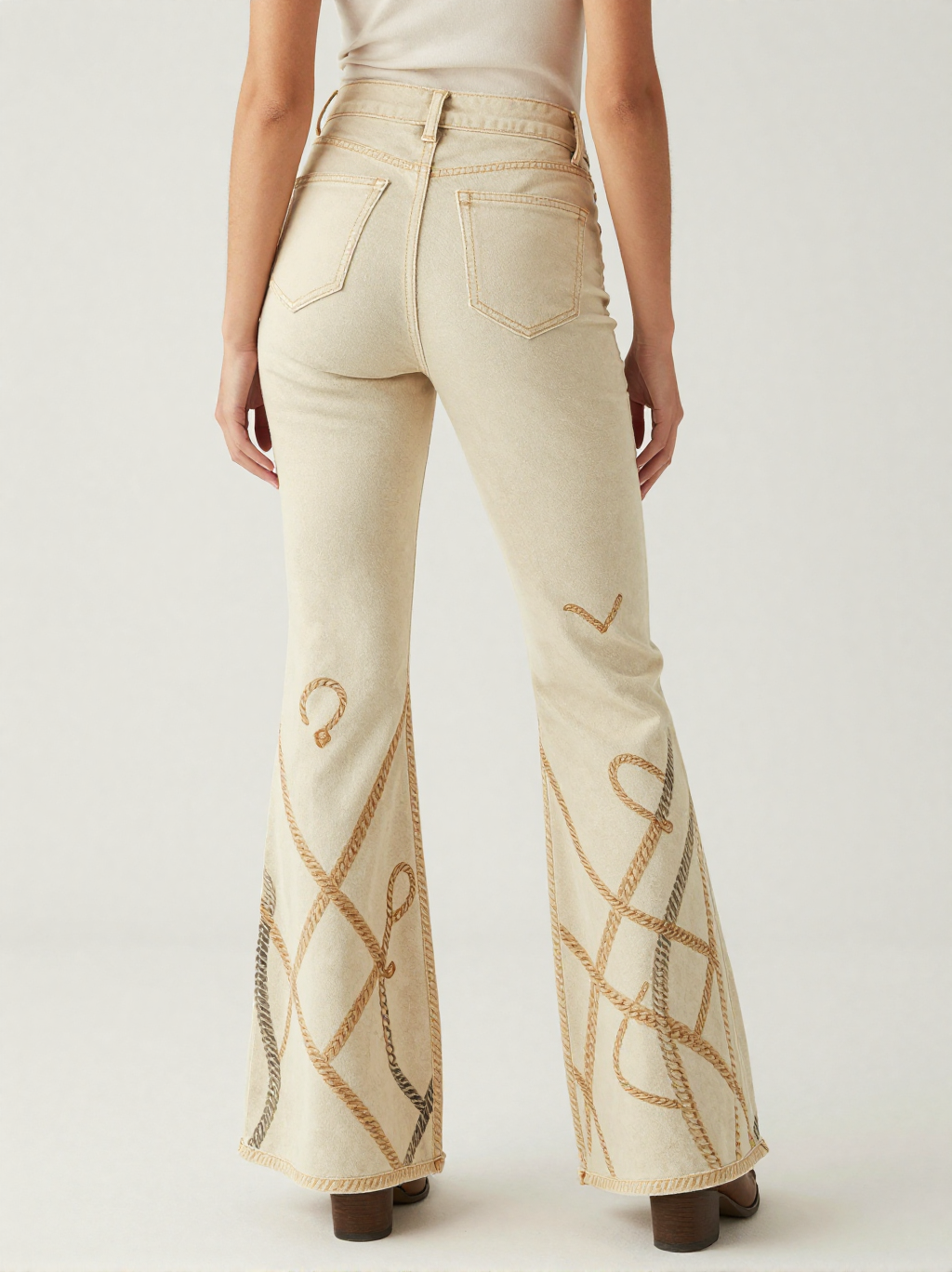 Rope Weave RB-BOT04 – Back View – Jessie – Hemp Tan / Sisal / Cream