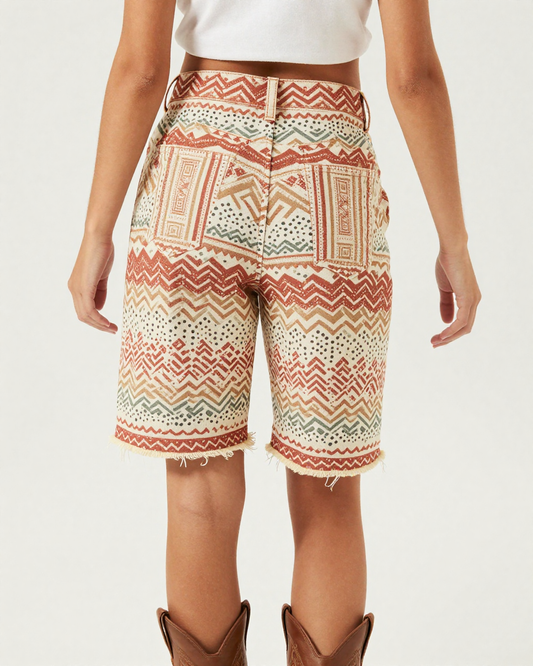 Zigzag Mesa RB-BOT08 – Back View – Jessie – Terracotta / Cream