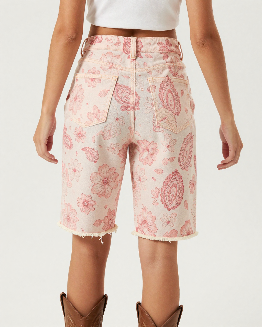 Flower Petal Paisley RB-BOT08 – Back View – Jessie – Blush Pink / Rose