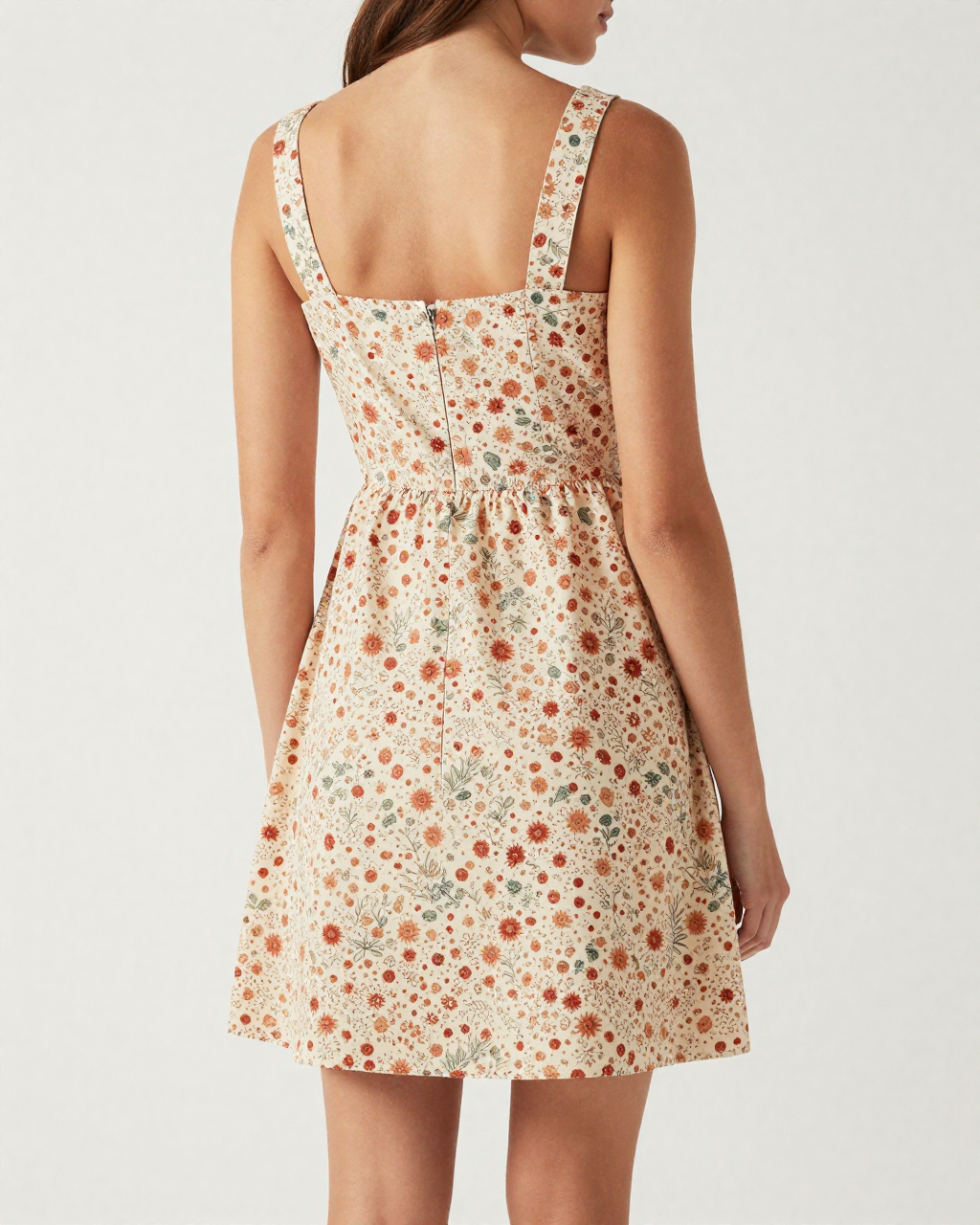 Honey Ditzy Structured Mini Dress – Back View – Riley – Burgundy / Gold