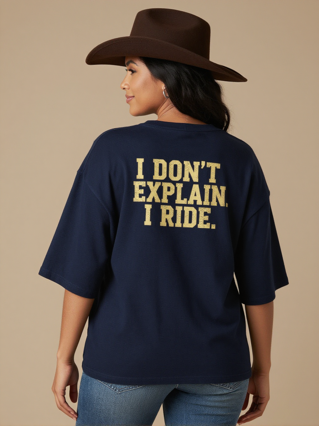 I Dont Explain I Ride RB-TOP14 – Back View – Mara – Navy