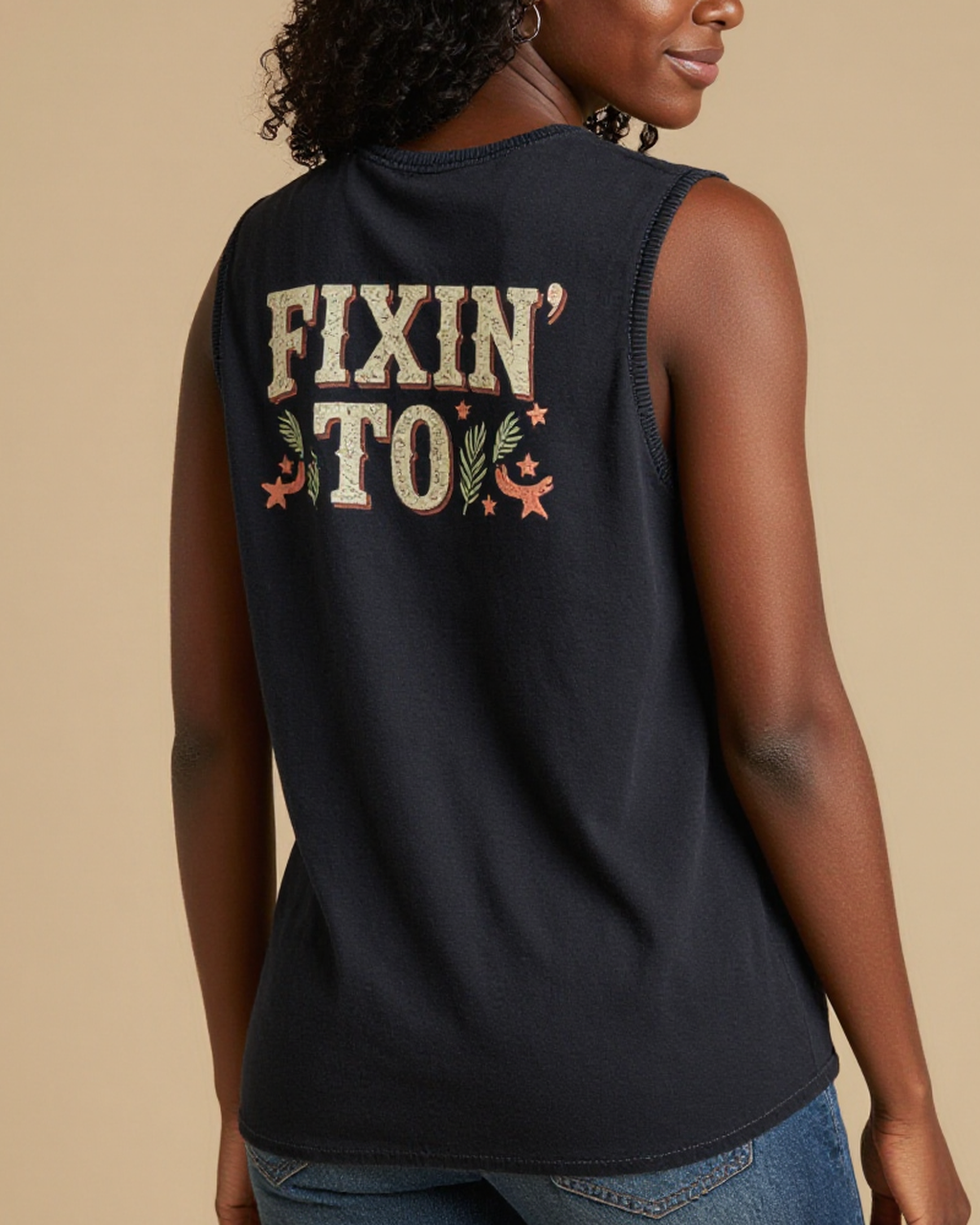 Fixin' To RB-TOP13 – Back View – Amara – Washed Black