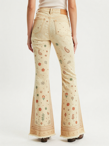 Worn Trail Bandana RB-BOT21 – Back View – Jessie – Cream / Brown