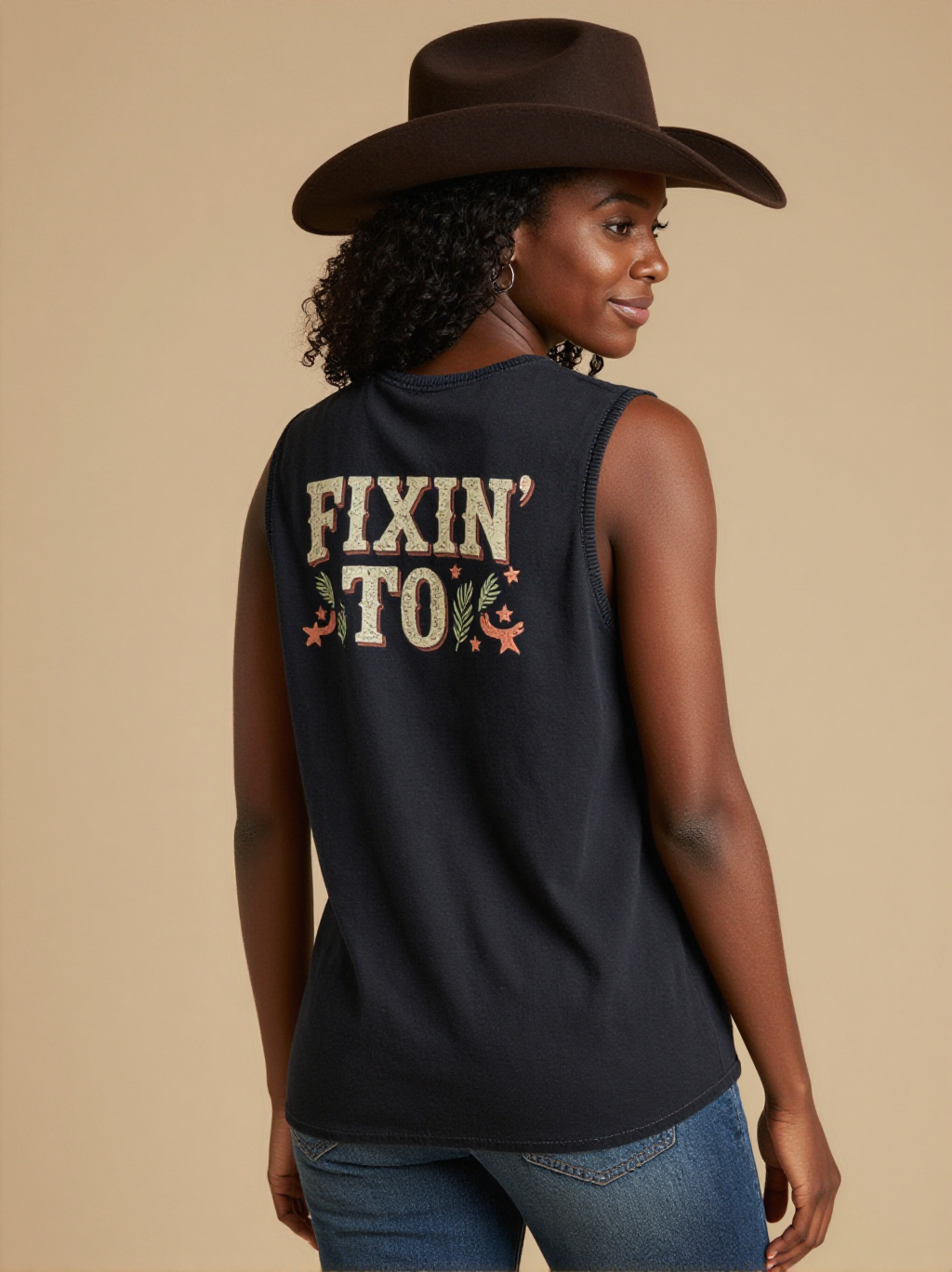 Fixin' To RB-TOP13 – Back View – Amara – Washed Black