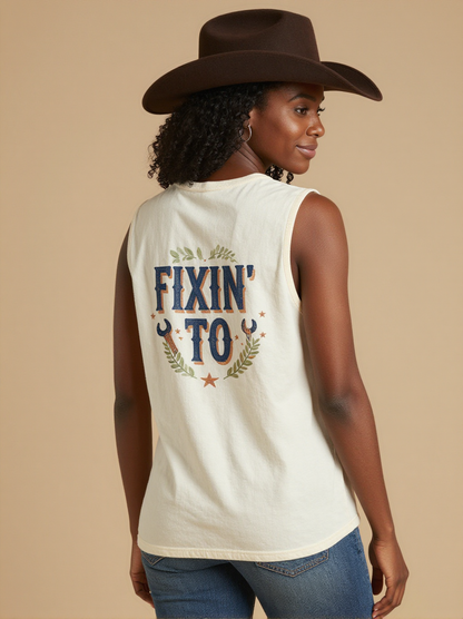 Fixin' To RB-TOP13 – Back View – Amara – Washed White