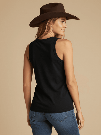 Meet Me Past the Lights Tank Top – Back View – Riley – black