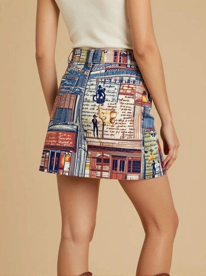 Streets of Laredo Denim Mini Skirt – Back View – Jessie