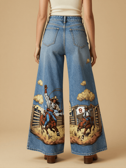 Rodeo Dust Trail RB-BOT05 – Back View – Mara – Blue Denim