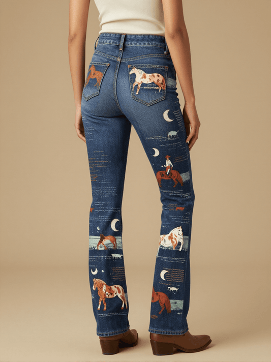 I Ride an Old Paint Bootcut Jeans – Back View – Jessie