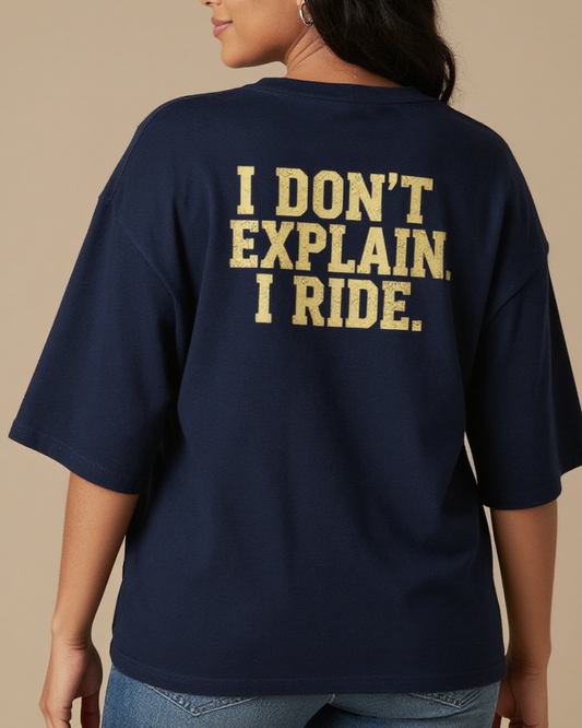 I Dont Explain I Ride RB-TOP14 – Back View – Mara – Navy
