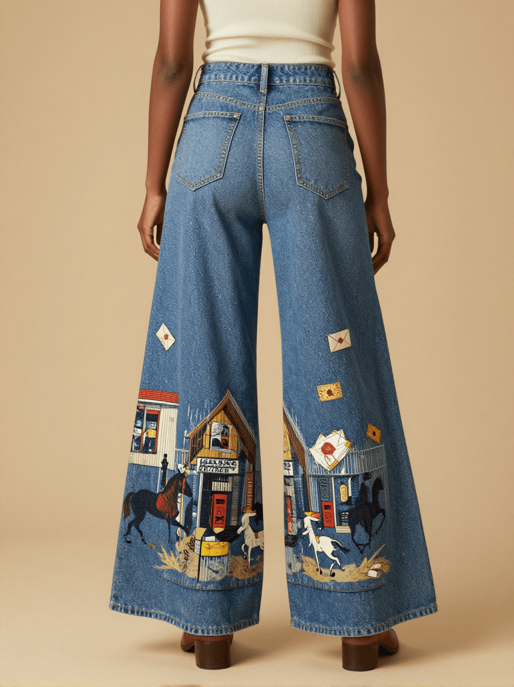 Frontier Mail Day RB-BOT05 – Back View – Amara – Blue Denim