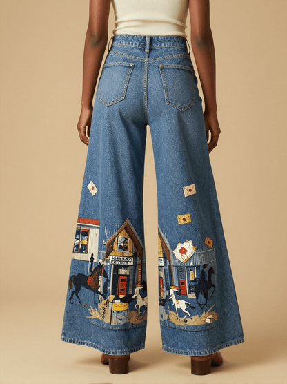 Frontier Mail Day RB-BOT05 – Back View – Amara – Blue Denim