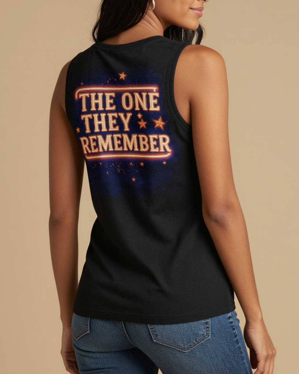 Monday Morning Talk Tank Top – Back View – Mara