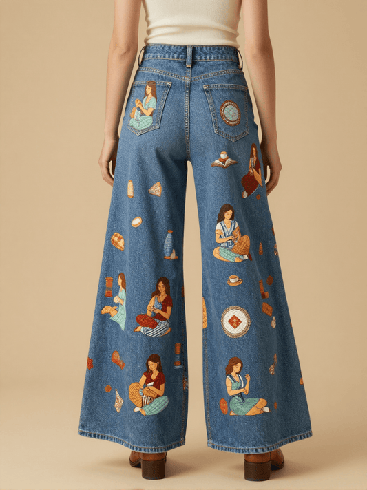 Quilting Bee Circle RB-BOT05 – Back View – Riley – Blue Denim