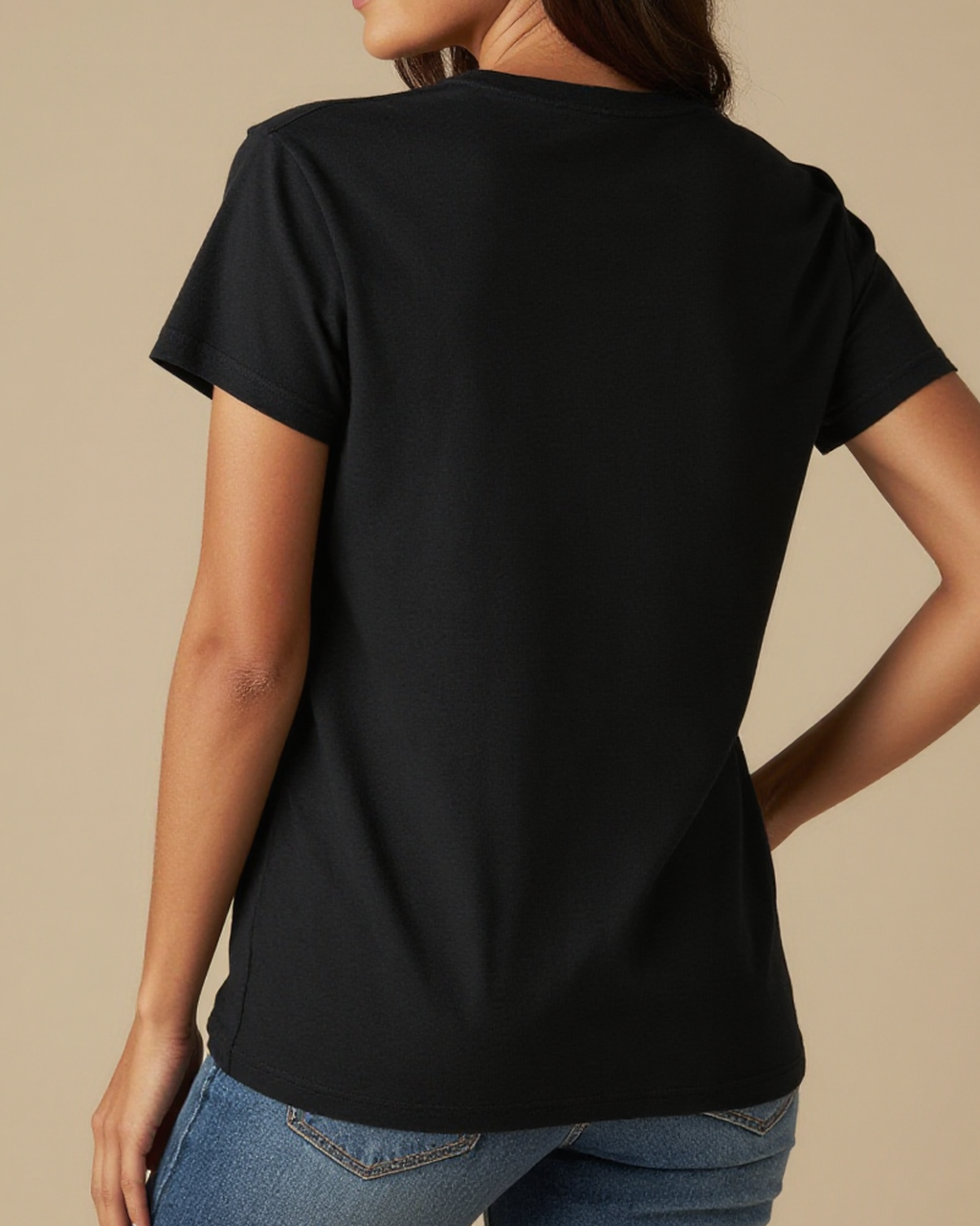 Save A Horse Washed Tee – Back View – Riley – Black / Cream / Copper