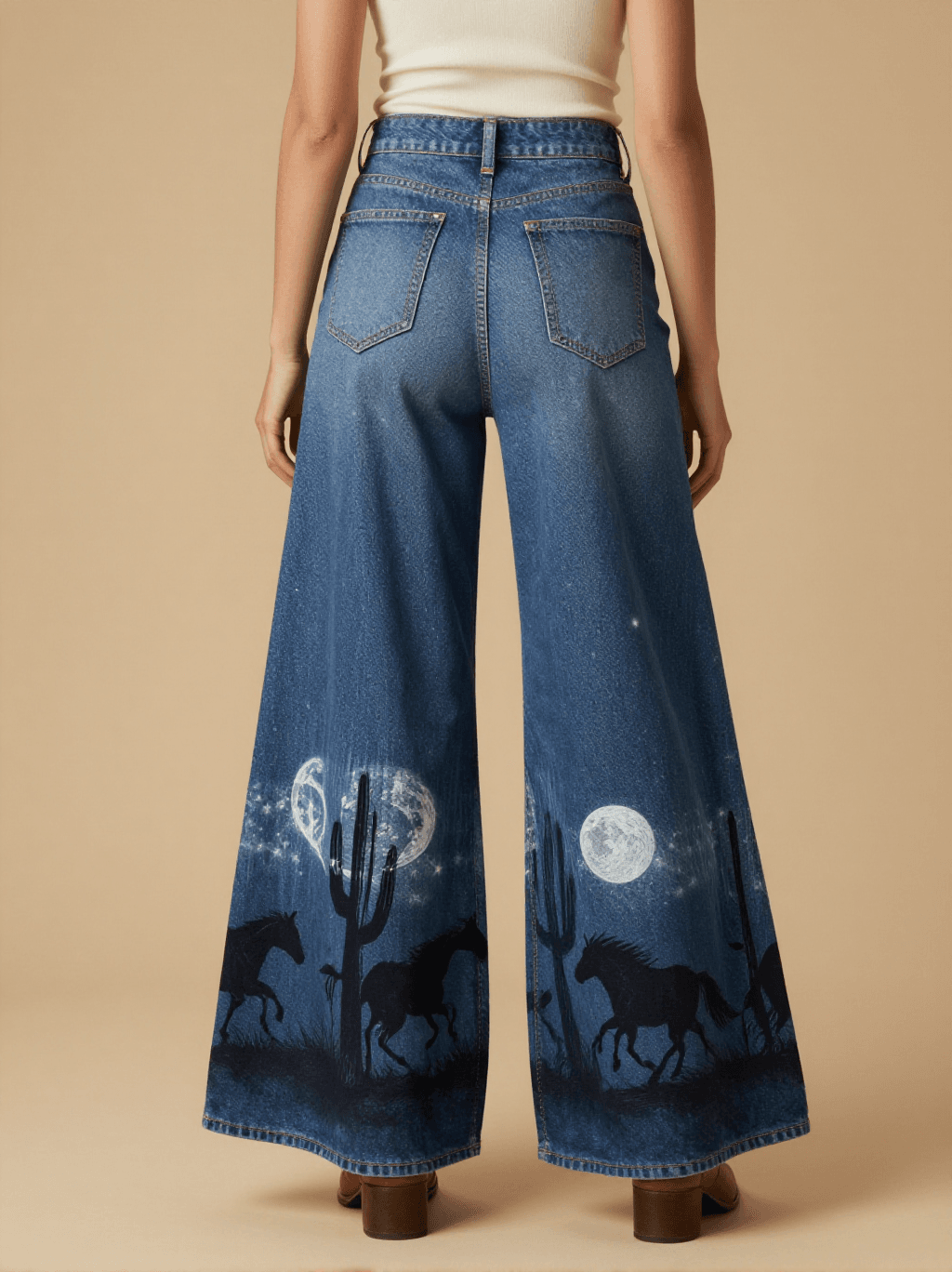 Mustang Moonrise RB-BOT05 – Back View – Jessie – Blue Denim