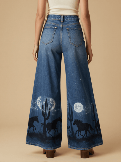 Mustang Moonrise RB-BOT05 – Back View – Jessie – Blue Denim