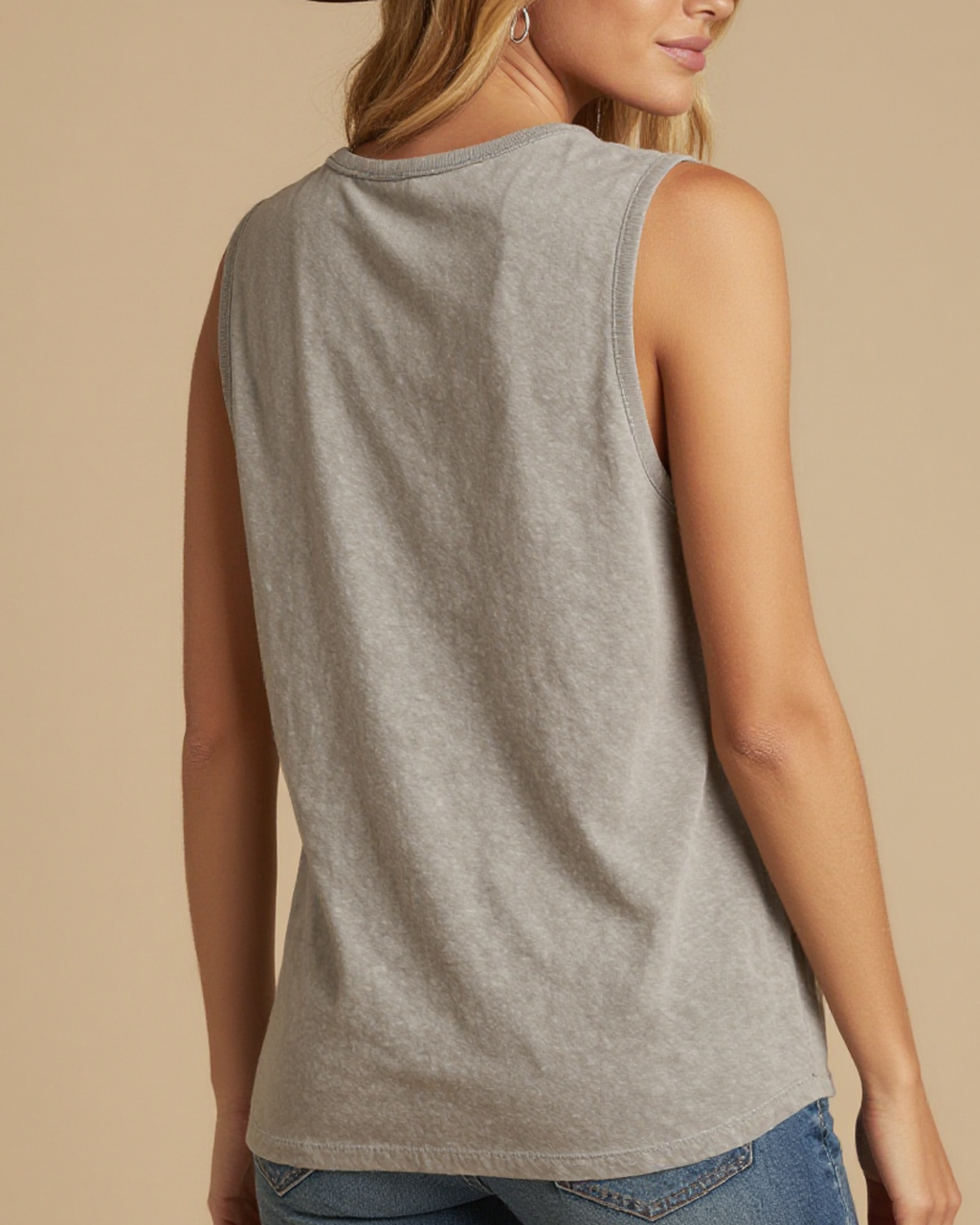 Save Me a Dance RB-TOP13 – Back View – Riley – Washed Grey