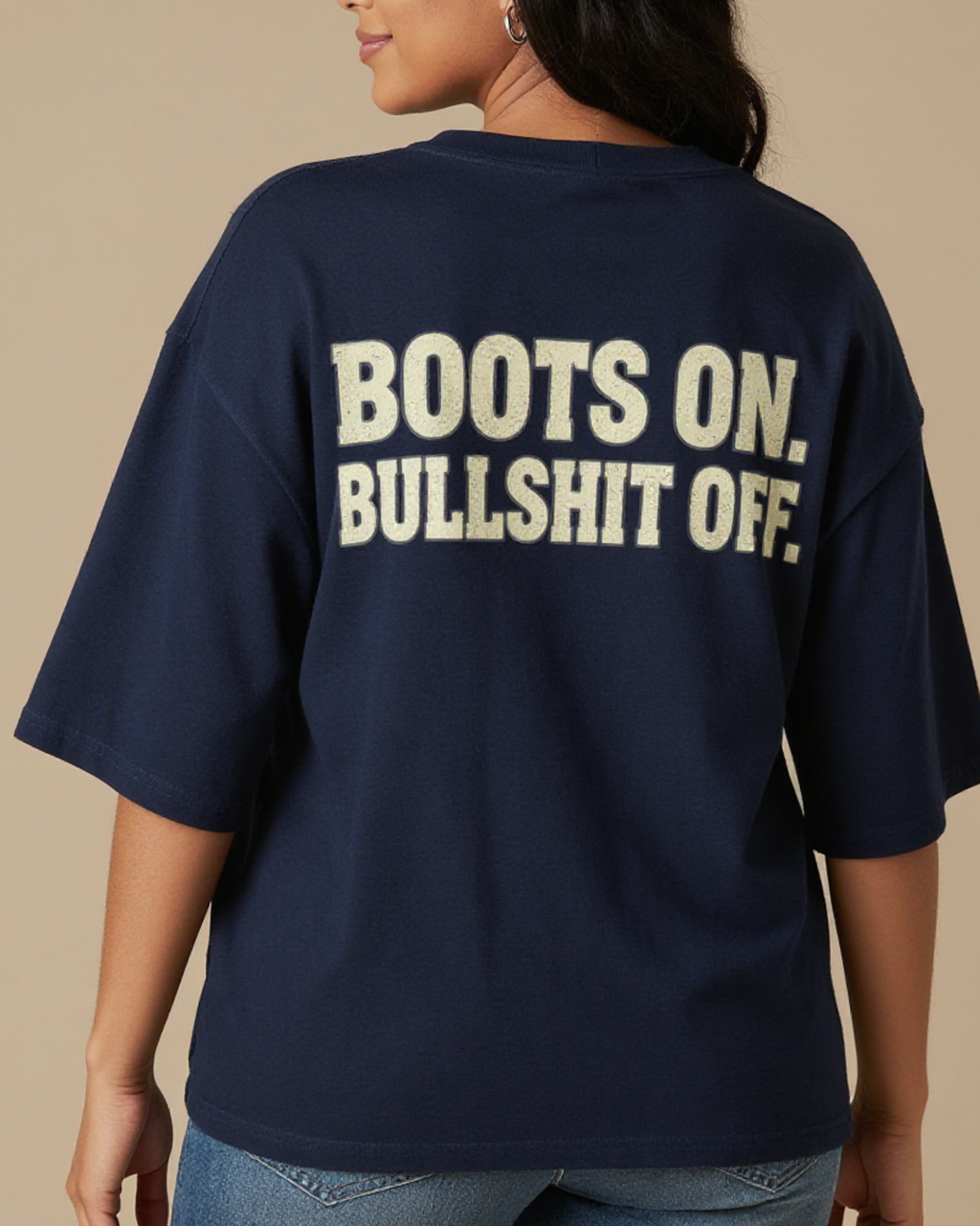 Boots On Bullshit Off RB-TOP14 – Back View – Mara – Navy