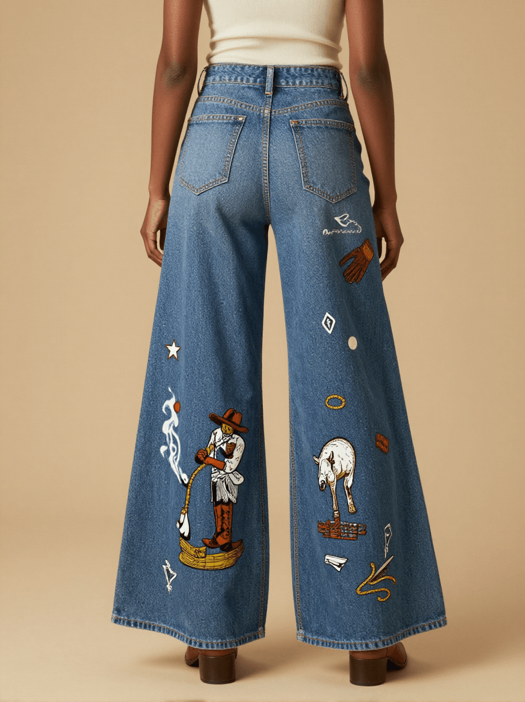Branding Day Ranch RB-BOT05 – Back View – Amara – Blue Denim