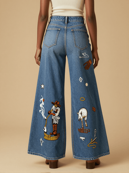 Branding Day Ranch RB-BOT05 – Back View – Amara – Blue Denim