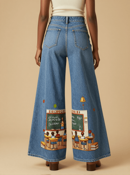 Frontier Schoolhouse RB-BOT05 – Back View – Amara – Blue Denim