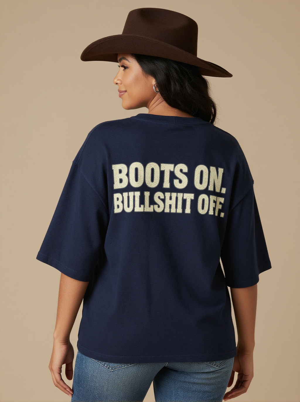 Boots On Bullshit Off RB-TOP14 – Back View – Mara – Navy