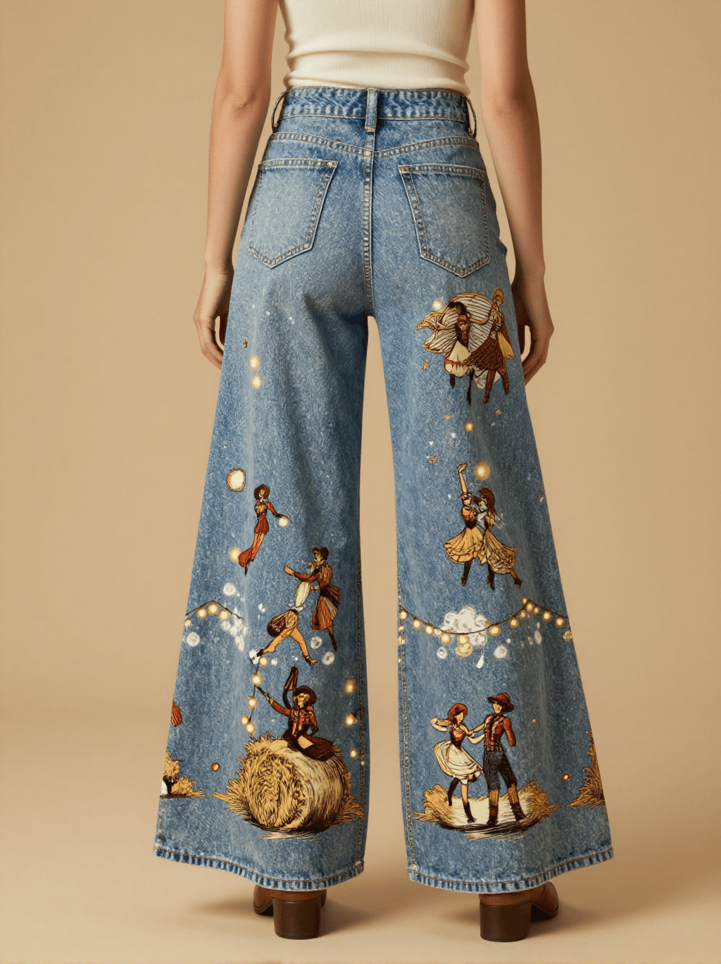 Prairie Dance Social RB-BOT05 – Back View – Jessie – Blue Denim